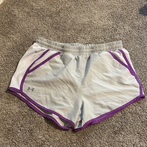Under Armour Women's Athletic Shorts in Gray and Purple